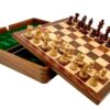 Jeu d'Echecs de Voyage Magnétique en Bois avec Compartiment de Rangement