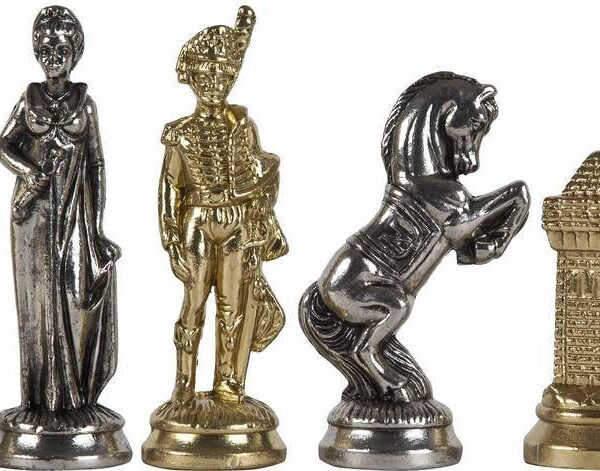 Grand Jeu d'Echecs Napoléon en Métal