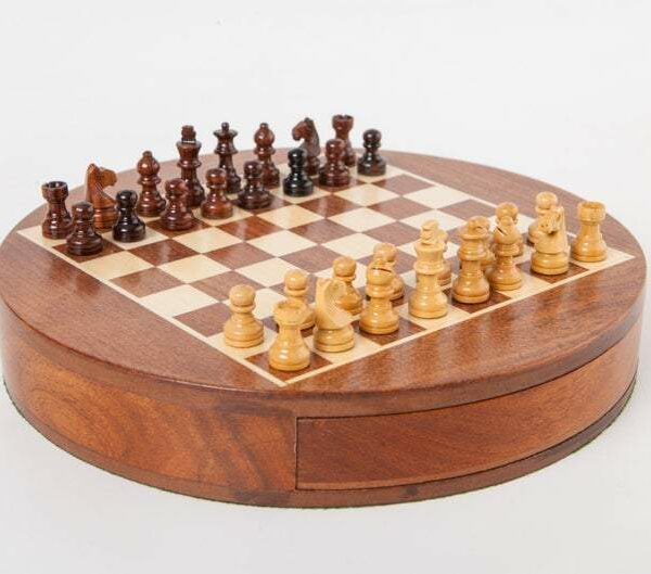 Jeu d'Echecs Magnétique de Voyage avec Tiroir de Rangement