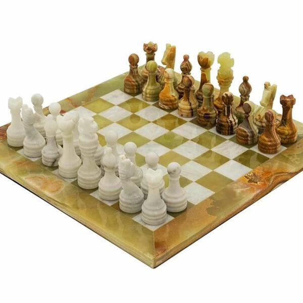 Jeu d'Echecs et Echiquier en Onyx
