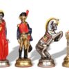 Jeu d'Echecs Napoléon Waterloo en Métal Peint à la Main