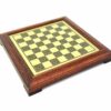 Echiquier en Bois Effet Laiton sur Pied