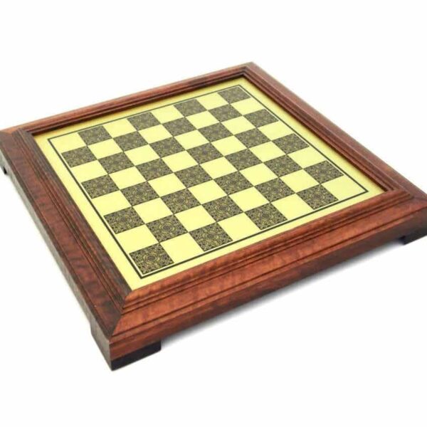 Echiquier en Bois Effet Laiton sur Pied