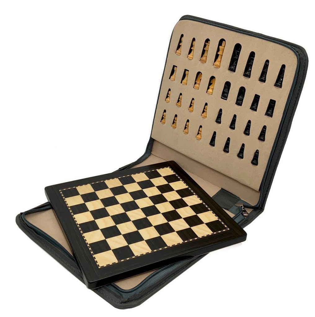 Jeu D'échecs Magnétique Pliable De Voyage - Avec Sac De Rangement, Pièces Magnétiques, Idéal Enfants Et Adultes