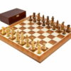 Echiquier et Jeu d'Echecs en Bois avec son Coffret de Rangement IV