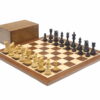 Echiquier et Jeu d'Echecs en Bois avec son Coffret de Rangement X