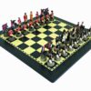 Ensemble Jeu d’Echecs Bataille de Waterloo 4 et Echiquier en Bois Noir