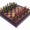Ensemble de Jeu d’Echecs La Légende de Camelot 4 et Echiquier Rouge avec Rangement
