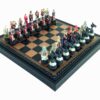 Ensemble Jeu d'Echec Viking 3 et Echiquier Noir avec Rangement