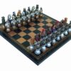 Ensemble Pièces Echecs Médiéval 3 avec Echiquier Noir