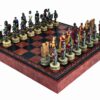 Ensemble Jeu d'Echecs La guerre de Troie et Echiquier avec Rangement
