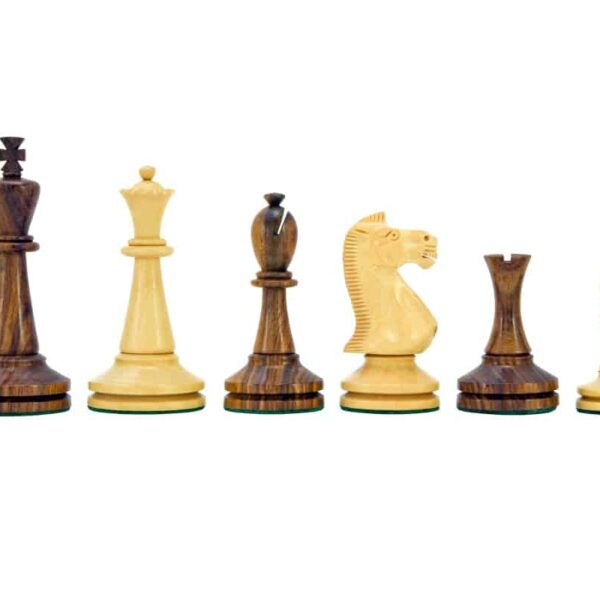 Pièces Echecs King 39 en Bois de Sheesham et Buis