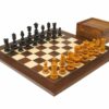 Ensemble Jeu d'Echecs Original en Bois de Buis, Palissandre et Erable