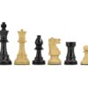 Pièces Echecs King 36 en Bois de Buis et de Buis Ebonisé