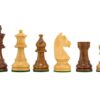 Pièces Echecs King 31 en Bois de Rose Doré et Buis