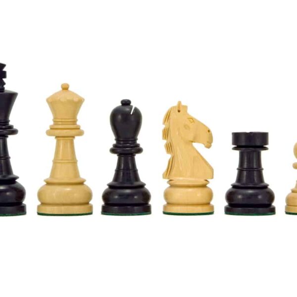 Pièces Echecs King 33 en Bois de Buis et de Buis Ebonisé