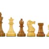 Pièces Echecs King 28 en Bois de Rose Doré et Buis