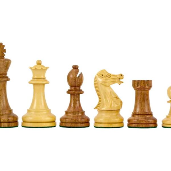 Pièces Echecs King 28 en Bois de Rose Doré et Buis