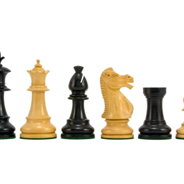 Pièces Echecs King 21 en Bois de Buis et de Buis Ebonisé