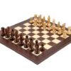 Ensemble Roi Franc 2 - Pièces d'Echecs en Bois de Rose et Echiquier en Bois d'Erable