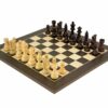 Ensemble Roi Franc - Pièces d'Echecs en Bois de Rose et Echiquier en Wenge