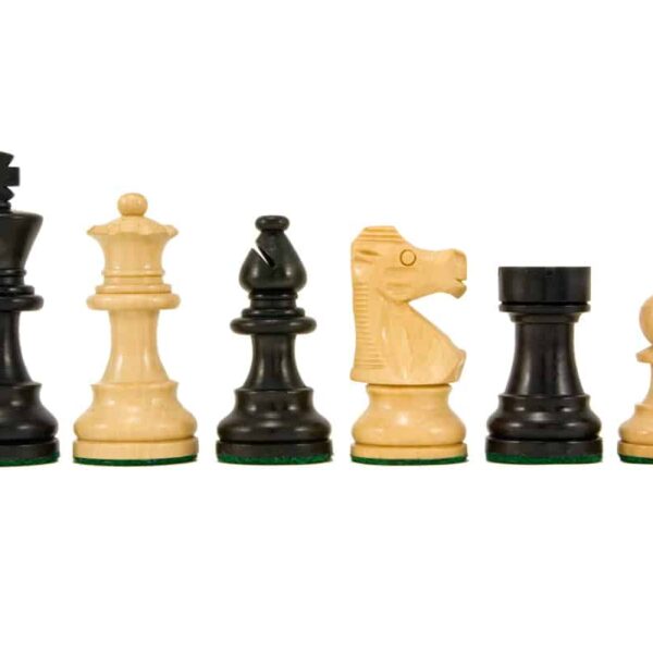 Pièces Echecs King 23 en Bois de Buis et de Buis Ebonisé