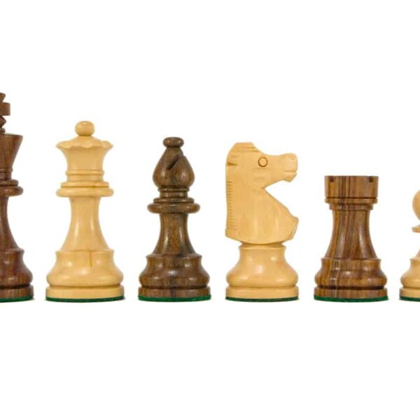 Pièces Echecs King 24 en Bois de Rose Doré et Buis