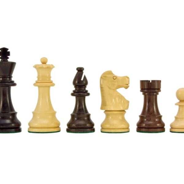 Pièces Echecs King 26 en Bois de Rose et Buis