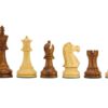 Pièces Echecs King 37 en Bois de Rose Doré et Buis