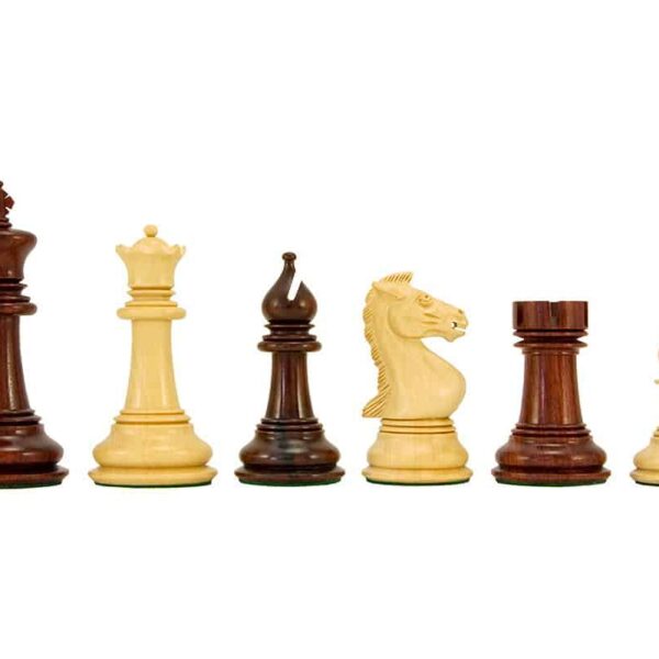 Pièces Echecs King 17 en Bois de Rose et Buis