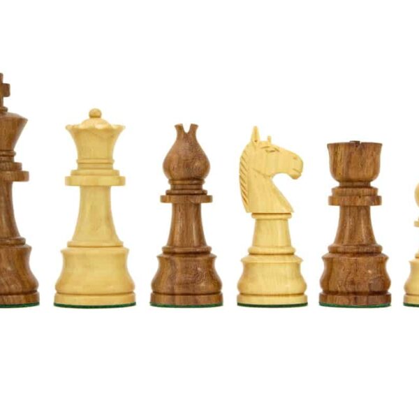 Pièces Echecs King 14 en Bois de Rose et Buis