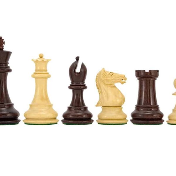 Pièces Echecs King 9 en Bois de Rose et Buis