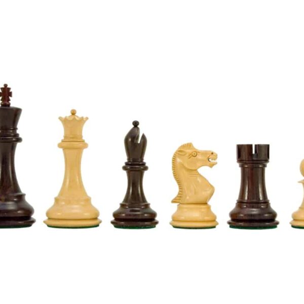 Pièces Echecs King 11 en Bois de Rose et Buis