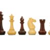 Pièces Echecs King 29 en Bois de Rose et Buis