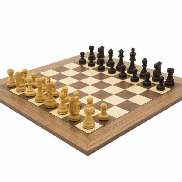 Ensemble Jeu d'Echec King 2 en Bois de Rose Doré, Noyer et Erable