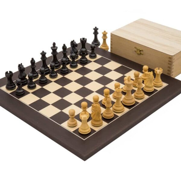 Ensemble Jeu d'Echec King 7 - Buis ébonisé