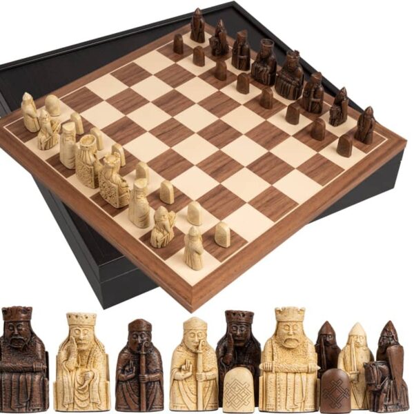 Ensemble Jeu d'Echecs avec Rangement Ile de Lewis