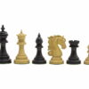 Set de 34 pièces d'Echecs en Bois de Buis et Ebène - Roi 10,8 cm