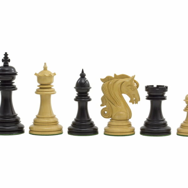 Set de 34 pièces d'Echecs en Bois de Buis et Ebène - Roi 10,8 cm