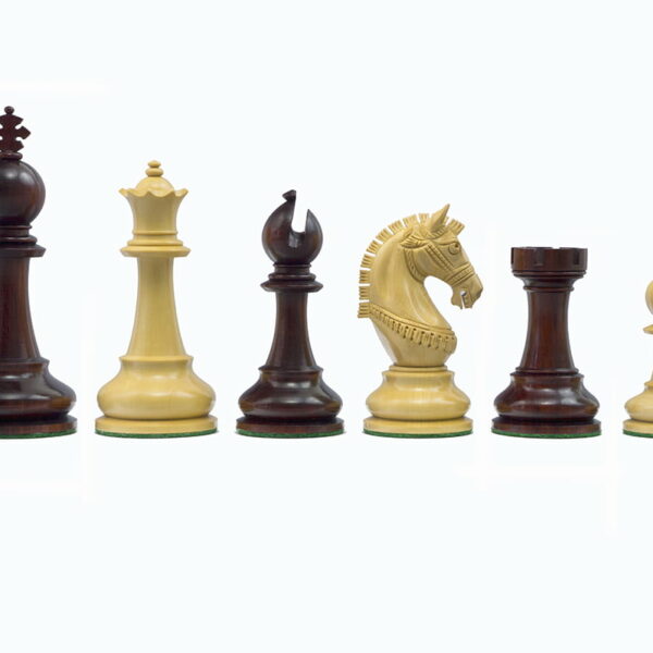 Pièces Echecs Haut de Gamme en Bois Rouge