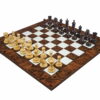 Ensemble Jeu d'Echec King Luxe 2 Pièces d'Echecs en Bois de Rose et Echiquier en Ronce de Noyer