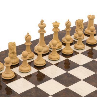 Noble grand d'échecs jeu d'échecs handgeschnitzt sculpté Intarsie bois nouveau OVP 