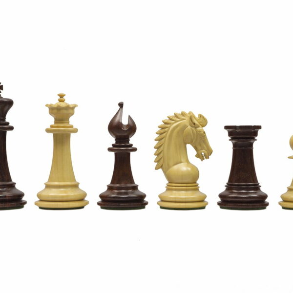 Pièces Echecs King 3 en Bois de Rose et Buis
