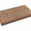 Backgammon de Luxe en Bois de Noyer à Fermeture Magnétique sans Supports