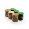 Pions Backgammon en Bois d'Olivier Vert
