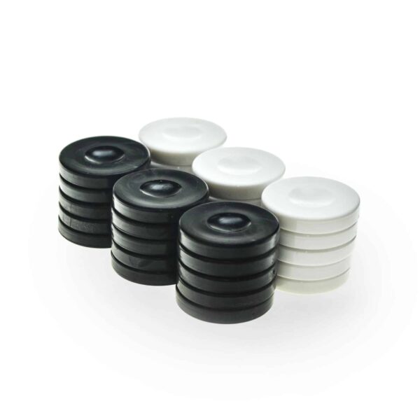 Pions Backgammon Noir & Blanc