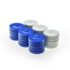 Pions Backgammon Bleu & Blanc