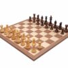 Ensemble Jeu d'Echecs King 14 - Pièces Echecs en Bois de Rose et Echiquier en Bois de Noyer et Erable