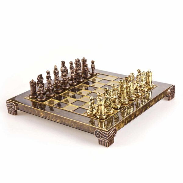 Petit Jeu d'Echecs Empire Byzantin en Métal