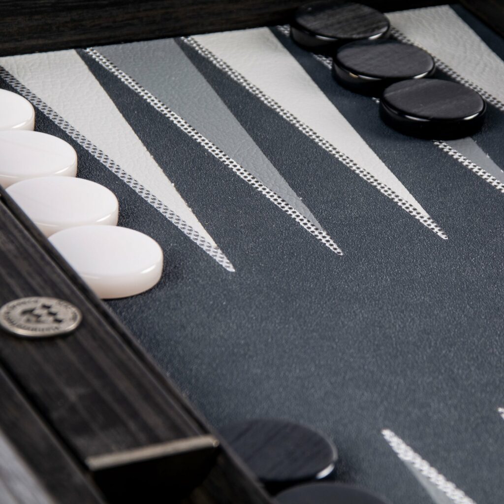 Backgammon Pliable En Bois - Marqueterie - 30x30 Cm - Occasion Bon état